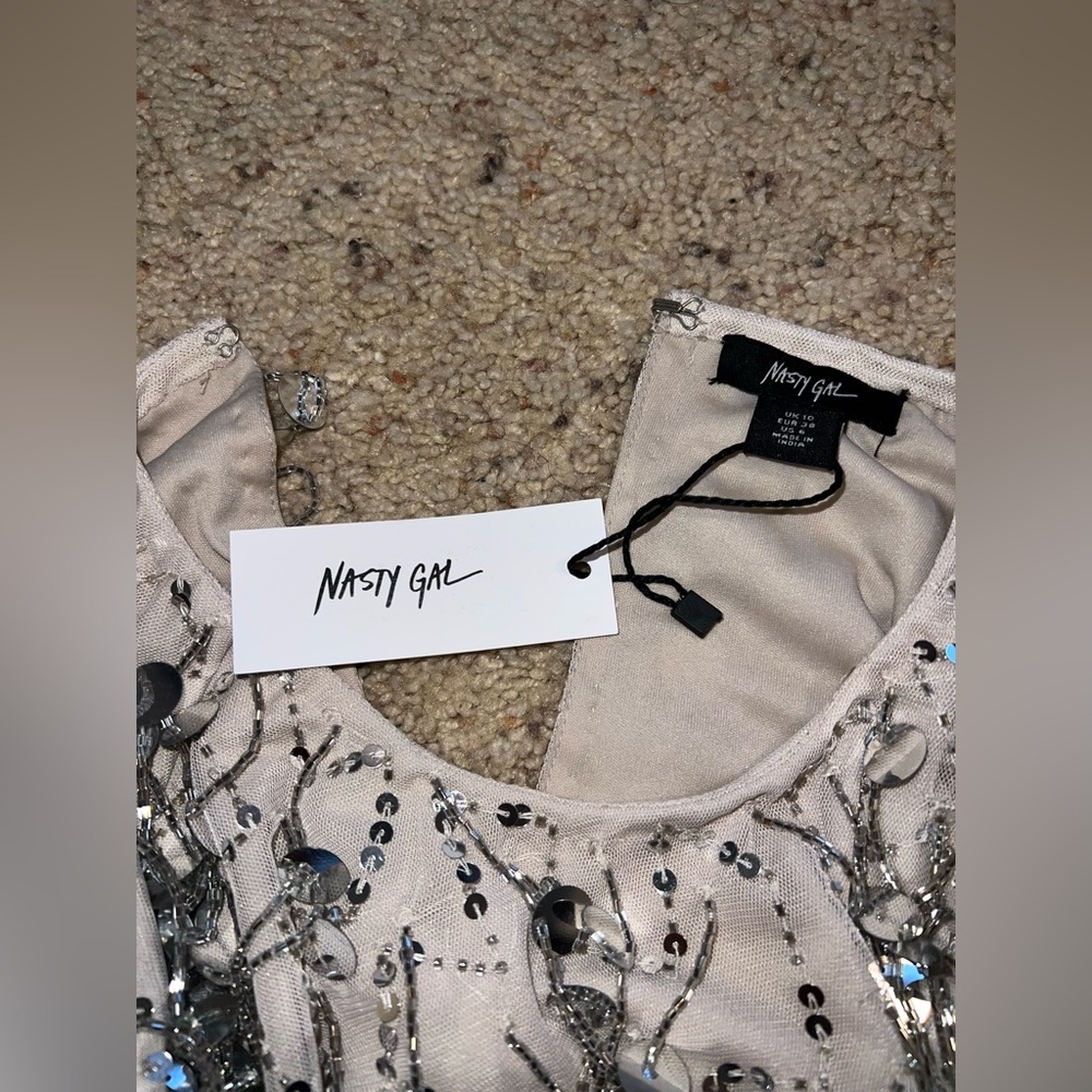 Nasty Gal White Sequin Blouse - Picture 9 of 9